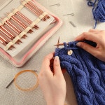 치아오구밤부 QZLKNIT 교체 가능한 원형 뜨개질 바늘 세트 알루미늄 크로셰 핑크 컬러 가방 바느질 도구 액세서리 선물 26 개 : 자니워니3