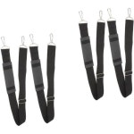 벌리 4Pcs 바이올린 케이스 스트랩 조절 가능 끈 에르후 악기 기타 액세서리 색소폰 가방 어깨 벨트 보관 금속 폭 : 글로벌엉클