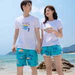 동남아 커플룩 신혼 여행 여름 반바지 세트 남자 태국 해변 비치 바캉스 옷 커플시밀러룩 : 세븐드림
