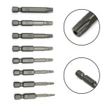 별 비트 세트 5PCS 50mm Torx 스크루 드라이버 다섯 포인트 자기 14 인치 육각 나사 스타 T8T40 : 벨라버디