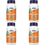 Now Food Tri Chromium 나우푸드 크롬 500mcg 계피 나무껍질 추출물 250mg 90정 4병 : 건강한 캡슐