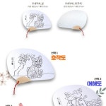 우리나라 전통 노인프로그램 전통민화 조개부채 (5종 택1) : 지구별 초록상점