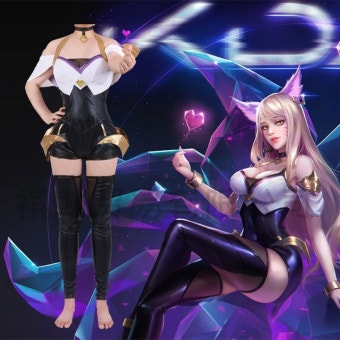 LOL 리그 오브 레전드 아리 코스프레 의상 KDA 걸 그룹 아리 코스프레 의상 : 미스틱레인