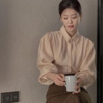 아젤 카라넥 핀턱 셔츠 블라우스(하객룩) : 달리호텔