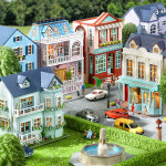 DIY 미니어처 미니 하우스 시리즈 로맨틱 캐슬 : 청년토이