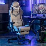 게이밍 체어 게임용 PC 의자 발받침 사무용 편안한 피시방 컴퓨터 침대형의자 : 시하 Mall