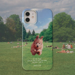 강아지 반려견 케이스 커플 하드 케이스 아이폰17 fluffy-brown 케이스 : 목스녹스 스튜디오