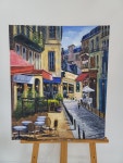 유럽의 카페 거리 풍경 20호 : 그림 그리는 사람