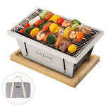 꾸버스 다닥 M 바베큐그릴 접이식 휴대용 캠핑 숯불 직화 스테인리스 그릴 BBQ 화로대 : 꾸버스