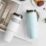 메가텀블러 입구넓은 코스트코 안새는 텀블러 머그 컵 빨대 친환경 890ml : 벨라진샵