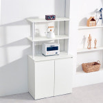 거실 주방 수납장 원목 화이트 거실선반 다용도수납장 : 마전동상회