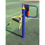 아파트 윗몸일으키기 공원 야외 철제 운동 산스장 강변 A : 밤부나기