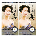 [한방진 흑진주 스피디칼라 6호 자연갈색 x 2개입] 염색약 새치염색 남녀공용 크림제형 : 방역 피엠텍