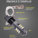 1PCS H3 5630 LED 고출력 교체 안개 램프 자동차 헤드 라이트 운전 주간 러닝 12V 광원 : 진주국제무역
