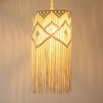 마크라메 전등갓 행잉플랜트 보헤미안 태피스트리 천장 램프 커버 C.25x45 : 글로벌재이