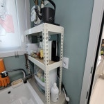 틈새선반 세탁실 수납장 슬림 수납 세제 정리 선반 20x20x30 : 신홈