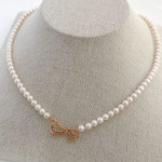 14k 18k 리본장식 5mm 담수진주 목걸이 : 라티파니 주얼리