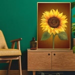 해바라기그림액자 돈들어오는그림 풍수지리 해바라기그림 액자 A2 SUN2 풍수그림 돈들어오는 : 마이씽크이펙트