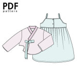 [PDF패턴] k703 단비 한복 세트 아동 : 쏘잉썸패턴 아이옷만들기