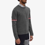 [무료반품 무료교환] 톰브라운 사선완장 밀라노스티치 니트 가디건 남성 : 메종파르코