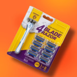 노브랜드 4중날 면도기 기획(1+8) : 유일글로벌