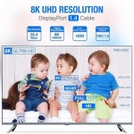 디스플레이 포트 케이블 DP 1.4 비디오 PC 노트북 TV용 어댑터, 1.2, 8K, 144Hz, 165Hz : 화수분69