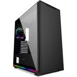 DARKROCK Trooper 미드 타워 ATX PC 게이밍 케이스, 사전 설치된 3X 120mm ARGB 팬, 상단 360mm 라디에이터 지원, 팬 컨트롤러 허브 포함... 