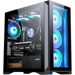 SAMA M-ATX/Itx 컴퓨터 케이스 강화 유리 패널(ARGB 팬 4개 포함) PC 게임 : 세화니팩토리