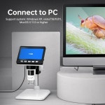 4.3인치 디지털현미경 고정밀확대경 PC연동 LED램프 충전 휴대용 동영상 사진 1000x : 컴퍼니투에스