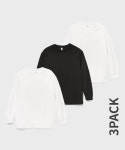[3PACK] 트리플에이 1304 S-XL 무지 긴팔티 18수 USA핏 : 트리플에이 공식스토어