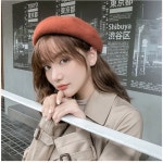 주니어모자 울 화가 빵 캐주얼 모직 레드 베레 모 자 : LSA