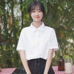 여성 정장 셔츠 반팔 남방 오피스룩 OL 캐주얼 AL96M : 빠리맘