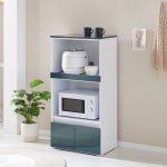 렌지대 수납장 600 전자렌지 밥통 밥솥 에어프라이어 슬라이딩 레일 선반 장 주방 정리장 : 포어리프