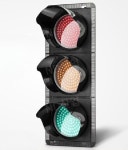 LED 신호등 경고등 도로등 신호 연습 자동차 교육용 교통 2 램프 200mm 빨간색 / 녹색 원 : ND산업