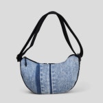 청바지 반달백 업사이클링 가방 하프문 여성 크로스 데일리소품 천가방 : 굿사이클