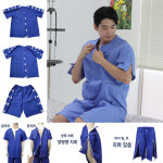 가운플러스 GP707-1 벨크로형 지퍼형 도수치료복 기능성환자복 한의원 환자복 모음7번 : 가운플러스