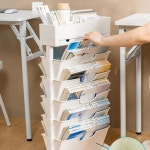 학습지트롤리 북카트 트레일러 책꽂이 간이 이동식 스탠드 : 짐꾸러미