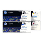 HP 212X 정품토너(대용량) 4색세트(W2120X 검정+ W2121X 파랑+ W2122X 노랑+ W2123X 빨강) M554dn M555dn M555x M578dn : 잉크토너몰 덕우