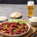 핵이득 마켓 순살 숯불양념치킨 양념치킨 350g 참피디 : 핵이득마켓