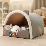 고양이 집 겨울 보온 사계절 반밀페 애완동물 숨숨집 수면 침대 : BRAINFOUR