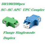 SC 피버 커넥터 어댑터 / UPC SM 플랜지 싱글 모드 듀플렉스 SC-SC APC 커플러  특별  50-200개 : 아고라컴퍼니