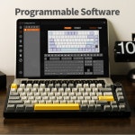 Ajazz AK820 프로 75 개스킷 장착 블루투스 5124G 무선 및 C 타입 유선 기계식 키보드 MacWin용 TFT 스크린 : 젊은코퍼레이션