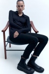자라 공홈 하이테크 패브릭 지퍼 앵클부츠 TECHNICAL FABRIC ZIPPED ANKLE BOOTS 1104/310 : bymim