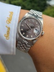 롤렉스 데이저스트 그레이 고스트 다이얼 10P 다이아몬드 (Rolex Datejust Grey Ghost Diamond Mens) : 서울워치