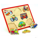 어린이집 자동차 교통 퍼즐 원목 꼭지퍼즐 교구 : SJ누리