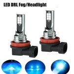 헤드라이트복원 H11 LED 110W 안개등 전구 8000K 블루 드라이빙 DRL 램프 박스 포함 방수 헤드램프 자동차 범용 액세서리 2 개 : 더알마켓