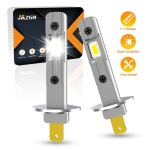 헤드라이트복원 MZGN H1 LED 전구 캔버스 자동차 헤드 안개등 6500K 화이트 12V-24V 슈퍼 브라이트 플러그 앤 플레이 팬리스 12000LM 2 개... 