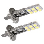 헤드라이트복원 LED 전구 키트 안개 주행등 방진 김서림 방지 자동차 액세서리 H1 6000K 슈퍼 화이트 55W 2 개 신제품 : 더알마켓