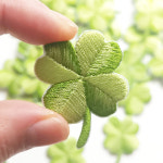 행운의 클로버 자수패치 열접착식와펜 와펜 패치 : 따바오