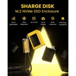 SHARGE 디스크 M.2 NVMe SSD 인클로저 샤긱 외장 10Gbps USB C 3. : amspot